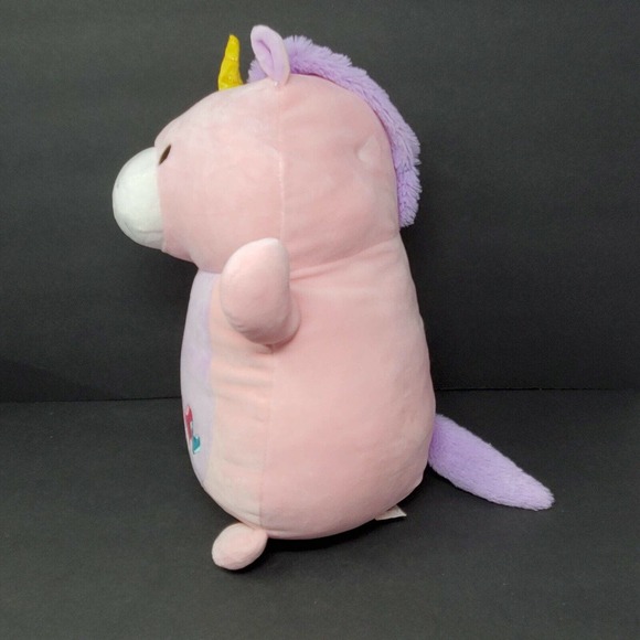 Squishmallow 15" Unicorn Pink Purple Hearts Valentine's Day Hug Mees Plush Gift - Picture 4 of 5